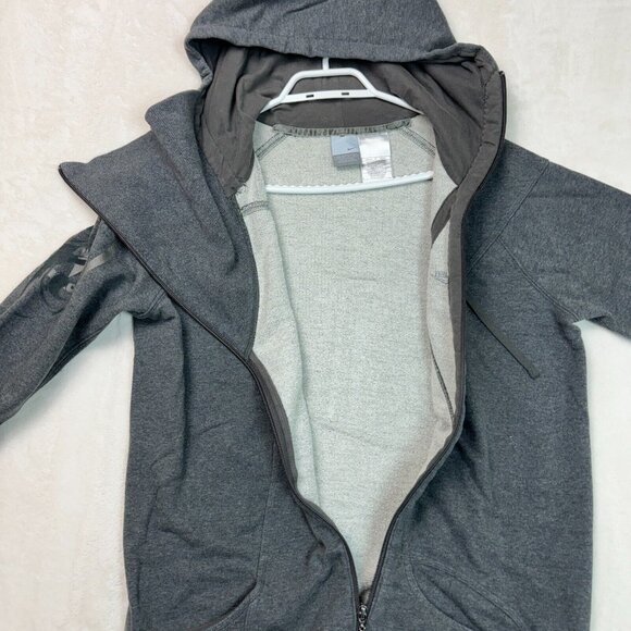 Nike Asymmetrical Cape Hoodie Gray Sweatshirt Full Zip Women's Size M - Picture 14 of 15